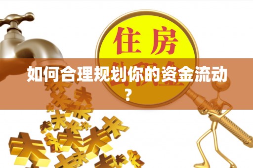 弋阳如何合理规划你的资金流动？