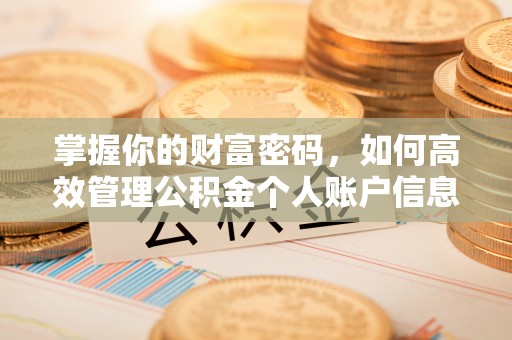 弋阳掌握你的财富密码，如何高效管理公积金个人账户信息