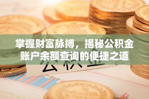 弋阳掌握财富脉搏，揭秘公积金账户余额查询的便捷之道