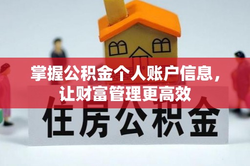 弋阳掌握公积金个人账户信息，让财富管理更高效