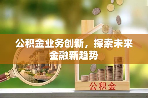 弋阳公积金业务创新，探索未来金融新趋势